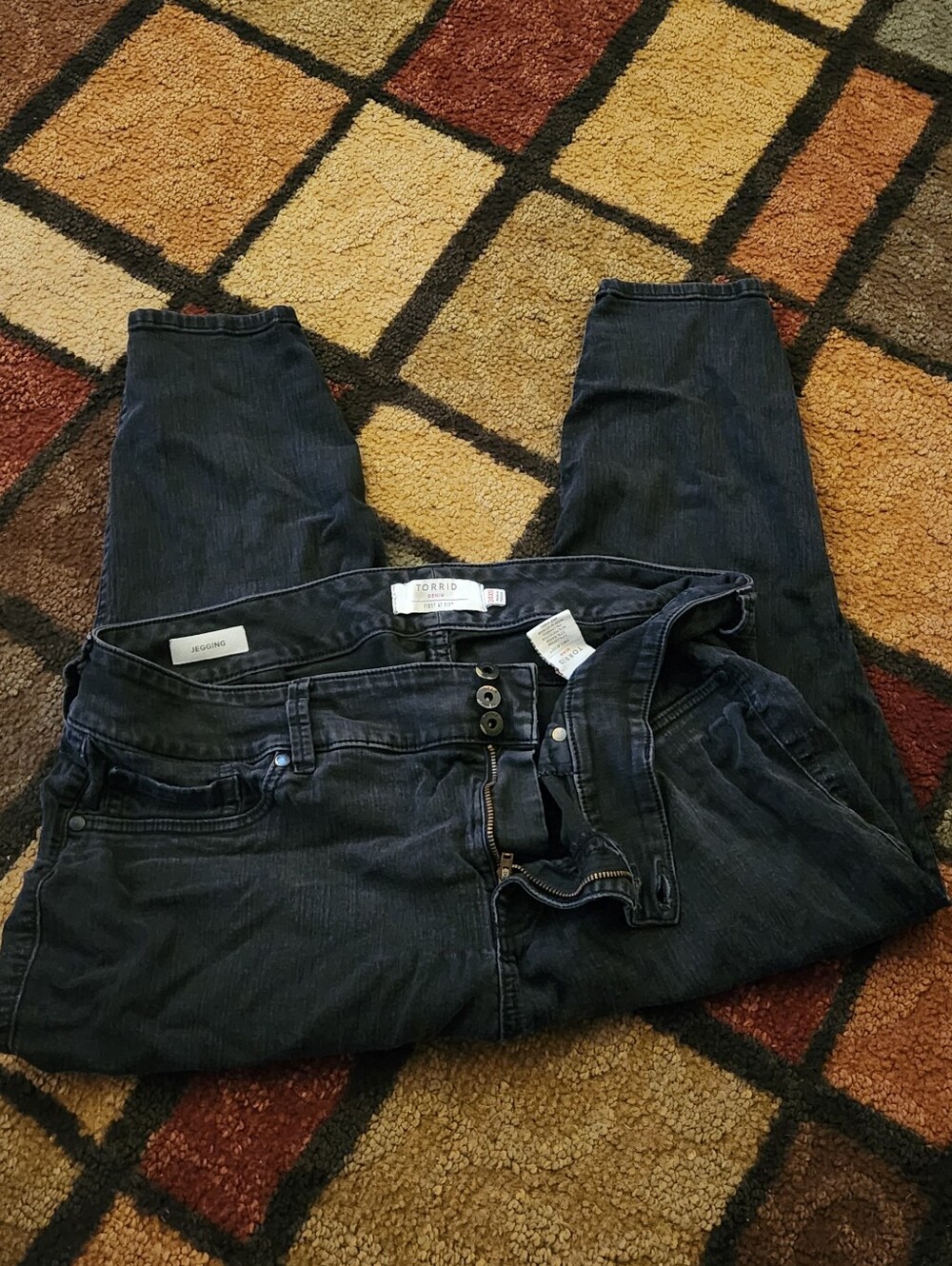 Torrid Black Stretch Denim Jean Jeggings 24 XS Extra Short